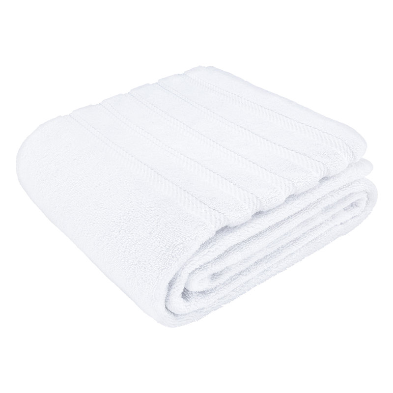 Darcelle 100% Cotton 35x70 Jumbo Large Bath Sheet, Bright White, null