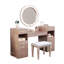 Meuble-lavabo et tabouret rembourré, miroir de 3 m, conduit en rosé, bois massif, 5 tiroirs et plus pour la chambre à coucher avec décor