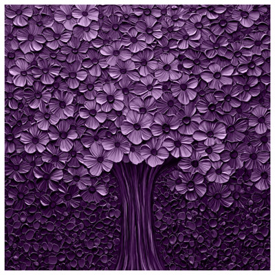 Purple Floral Tree Comforter