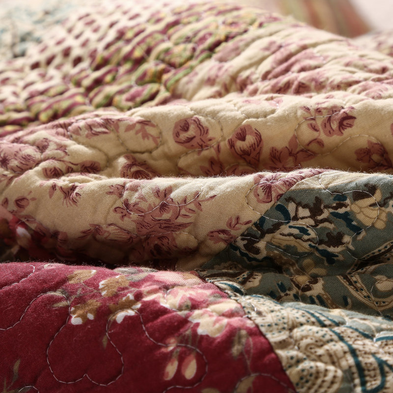 Farmhouse / Country Cotton Quilted Quilt, King Quilt + 2 Shams