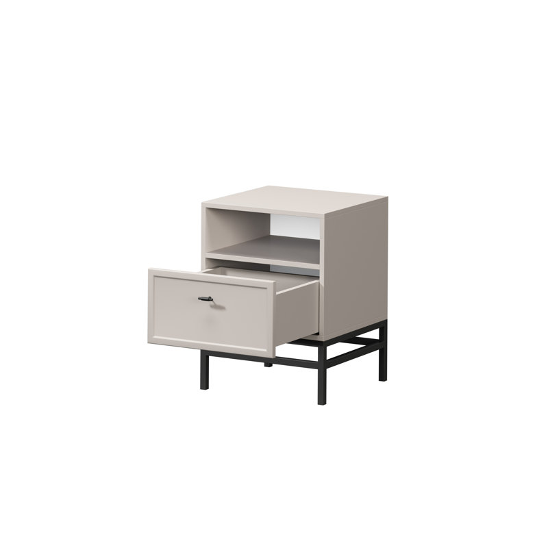 Bagga 45cm W Manufactured Wood Bedside Table