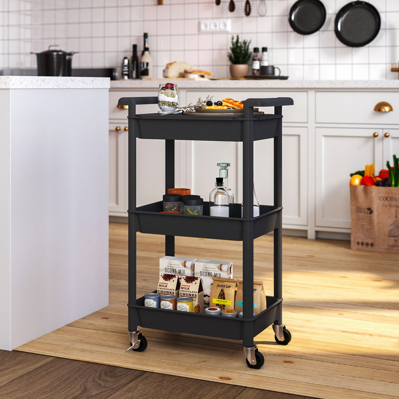 77cm H x 50cm W Bar Cart with Wheels