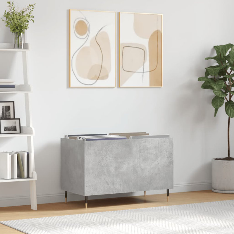 48cm H Media Cabinet, Concrete Grey