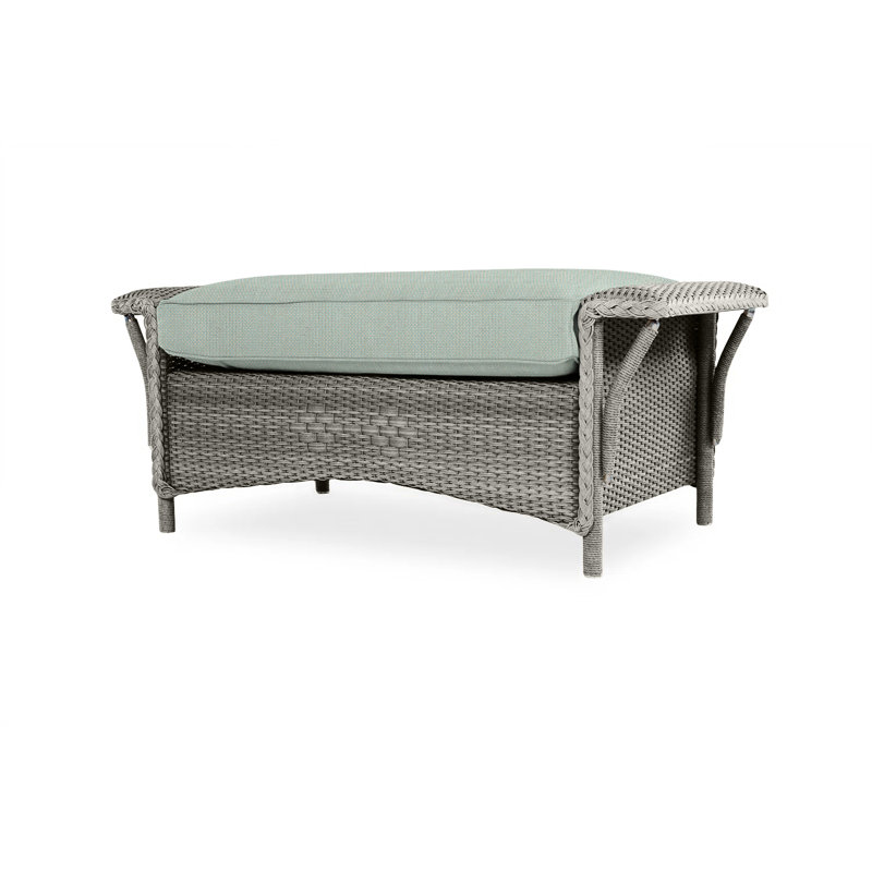 Nantucket Outdoor Ottoman, Demo Mist, Pewter