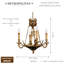 Lustre empire rétro style bougie 4 lumières
