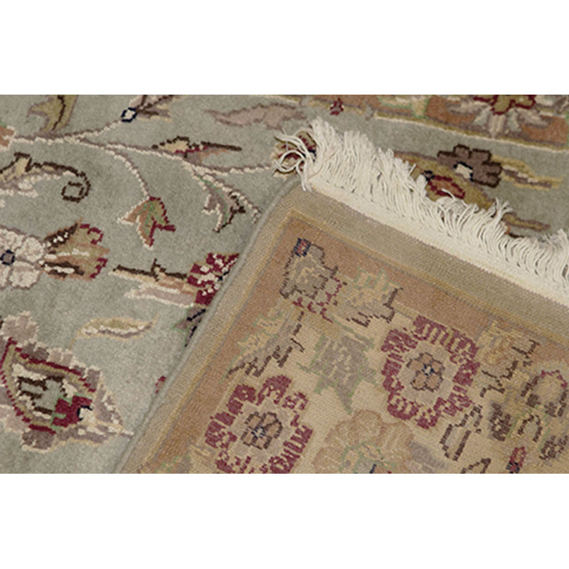 Hand-Knotted High-Quality Blue and Ivory Area Rug