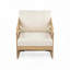 Fauteuil club d'extérieur en bois d'acacia