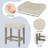 Shrivas Bar Table and Chairs Set, 3-Piece Dining Table Set for 2 with Built-in USB and Power Outlets, Counter Height Table and 2 Bar Stools Space Saving for Dining Room Living Room Small Kitchen-2022087147-2022087145