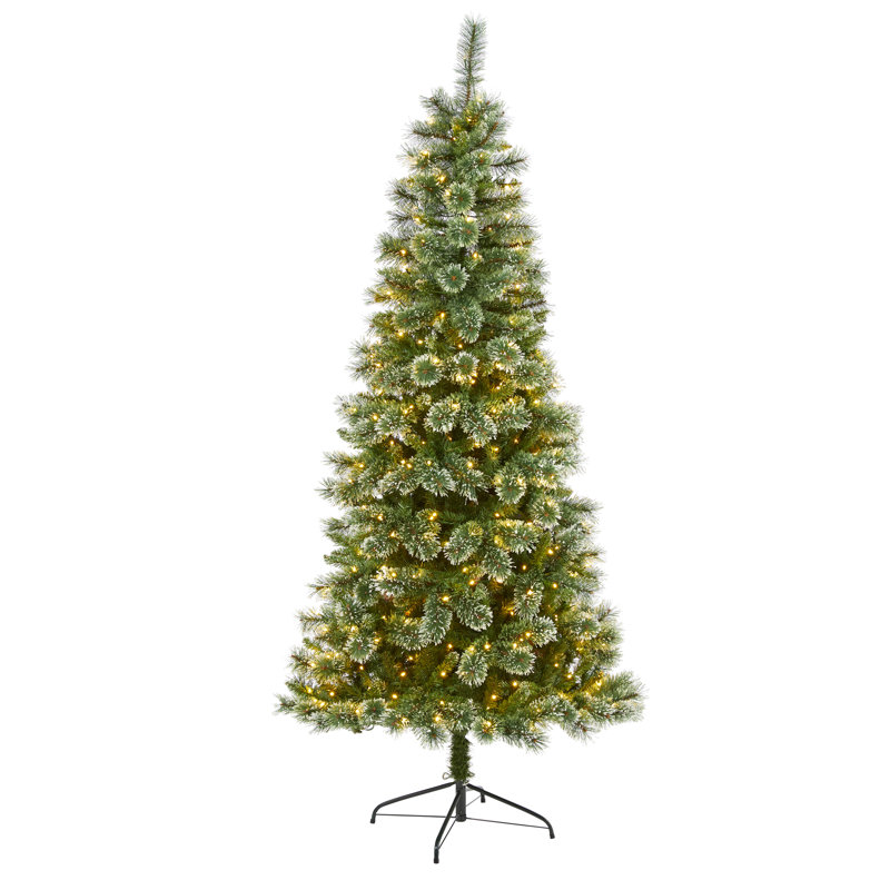 Lighted Artificial Christmas Tree, 7' H