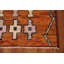 Tapis de couloir oriental orange en laine orange 3 x 3