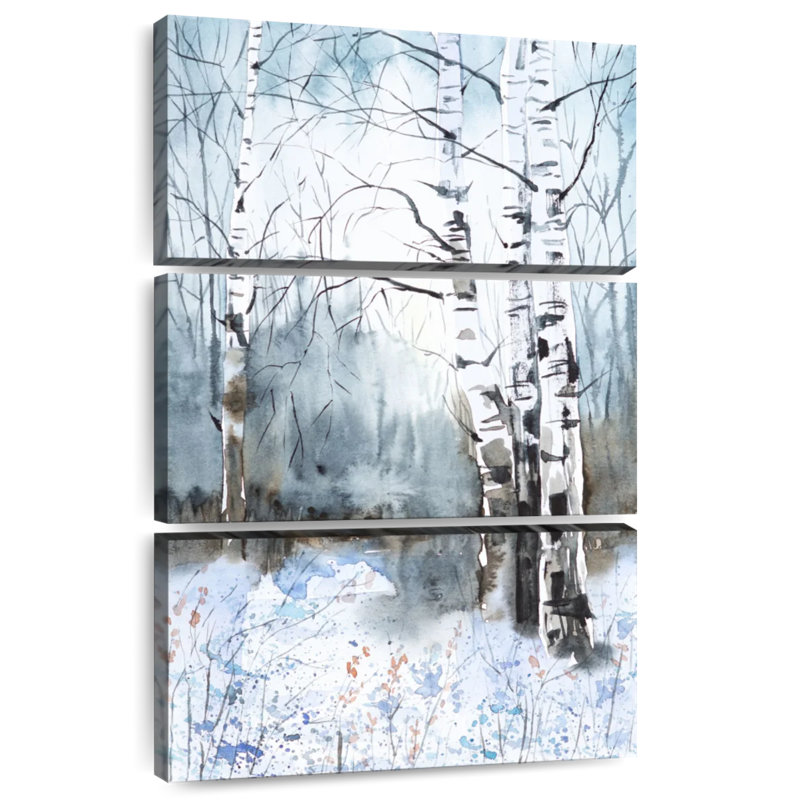 Peinture Harnek Winter Birch Grove, H 57 po x l 36 po