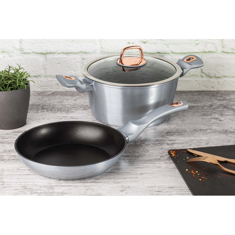 3 - Piece Non-Stick Aluminum Cookware Set, Moonlight