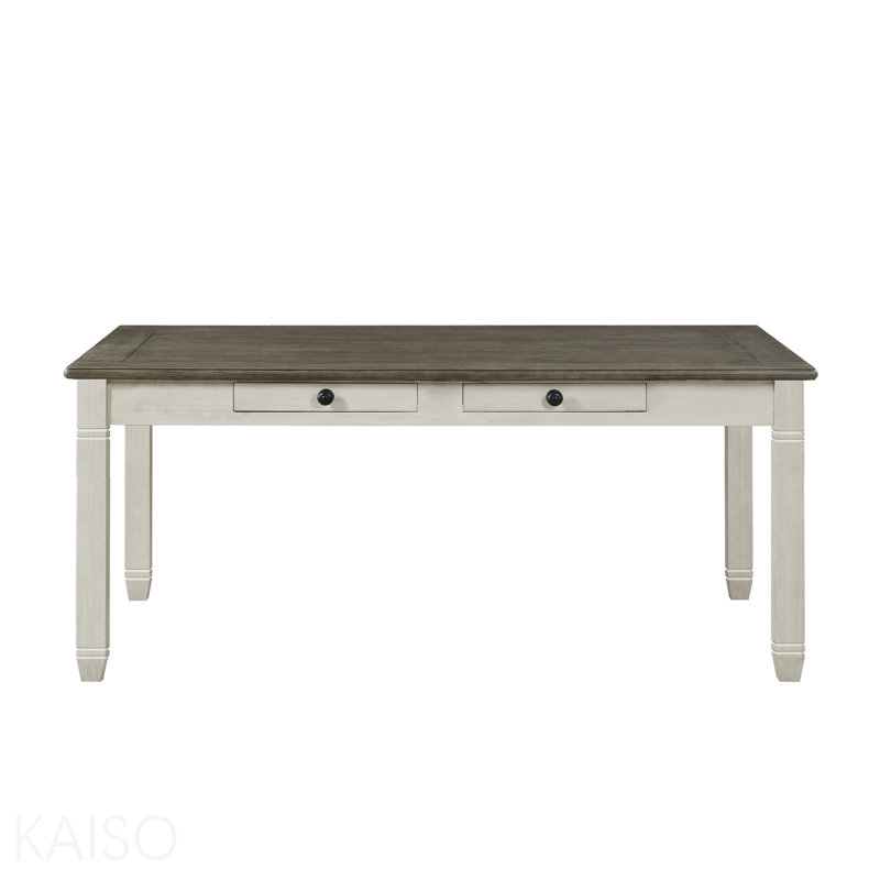 Table de salle à manger Casual 6 tiroirs de rangement en bois massif