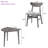 3 Piece Dining Table Set for 2, Modern Kitchen Table and Chairs, Dining Room Set-1366815646