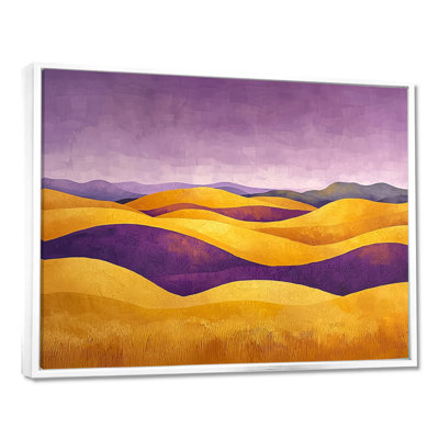 Countryside Golden Hills At Twilight I - Impression sur toile encadrée campagne