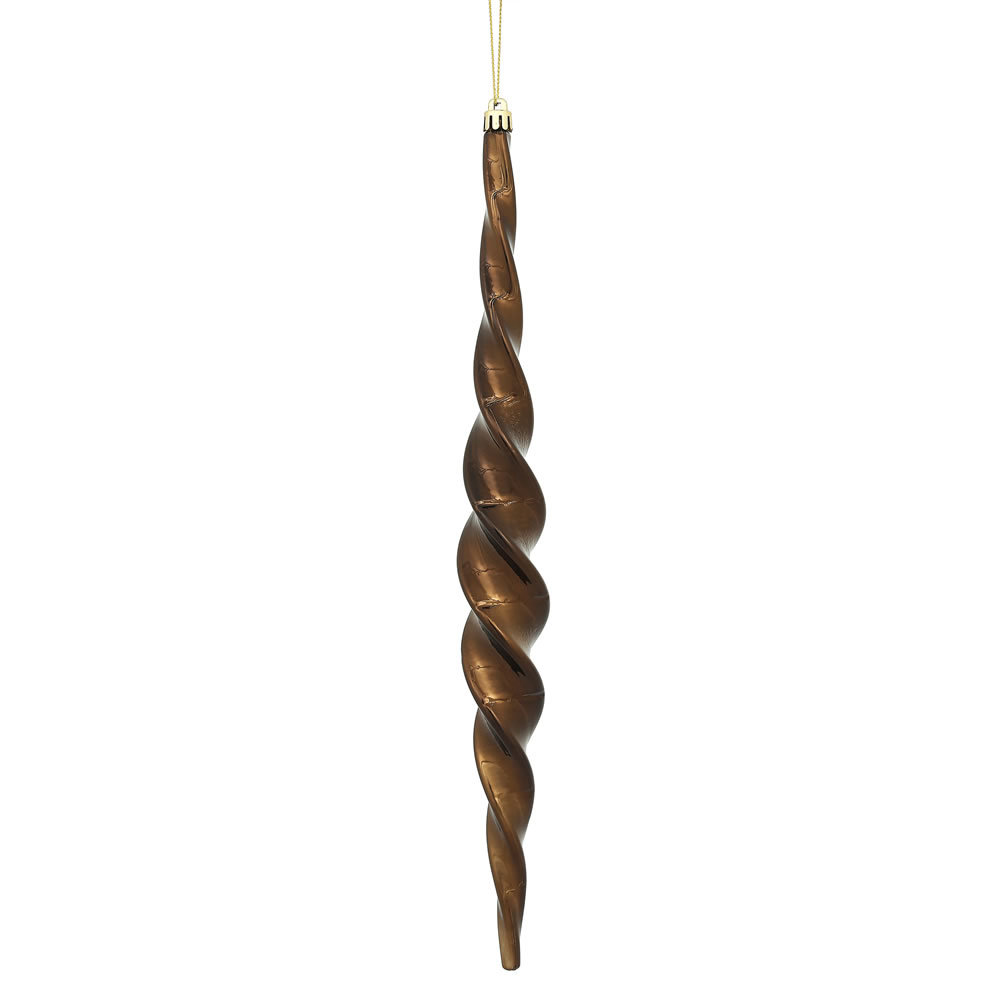 15" Shatterproof Finial Ornament, Chocolate