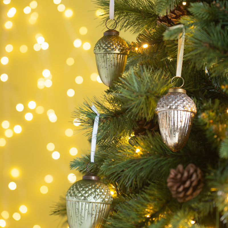 Ornement en forme de larme, ornements d'arbre de Noël suspendus en verre pour décorations de fêtes, lot de 12