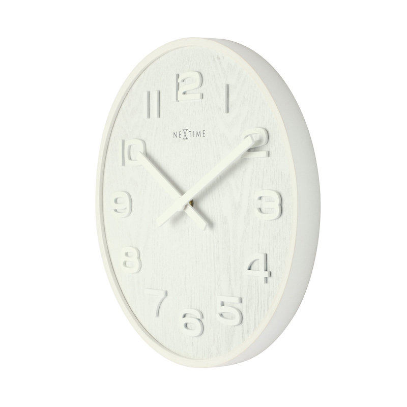 Horloge murale Alexee, Grand, Blanc