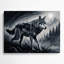 Faune loup gris, art mural en métal-581379260