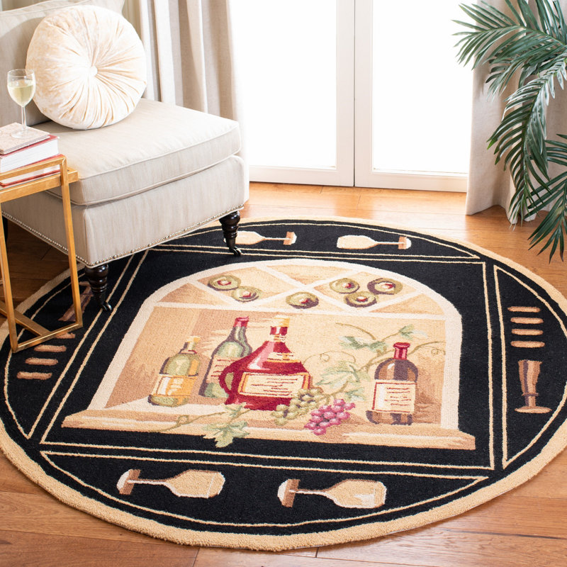 Brayton Hand Hooked Wool Rug, Round 8'