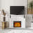 Modern White 46.45'' Electric Fireplace Mantel With Realistic Flame Effect And Highly Efficient Heating Function