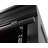 Olszewski Three 8' Tall Bookcase Wall With Fireplace and Ladder, Storage Organizer, Black