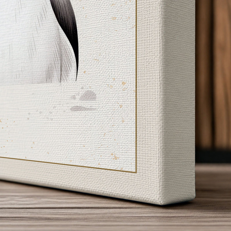 Fish on Pearl Boho - Wrapped Canvas, 30x20 - 76.2 x 50.8 cm, Cream Border
