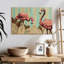 Flamant rose rétro Brampt-107845306