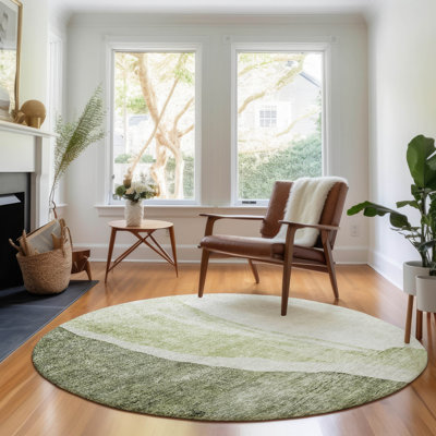 Premium Machine Washable Prisco Olive Rug