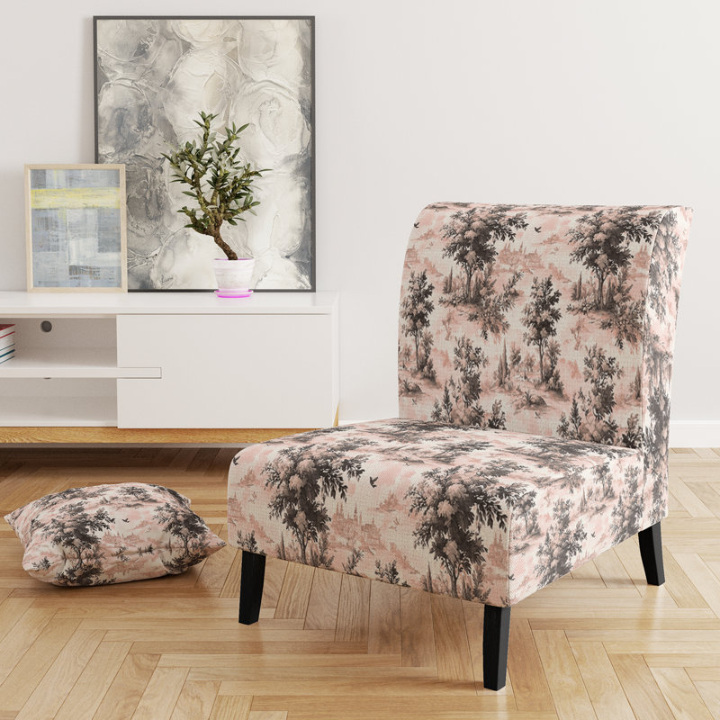 Fauteuil de chambre French Country - Fauteuil de chambre rose rosé, Pantoufle sans accoudoirs