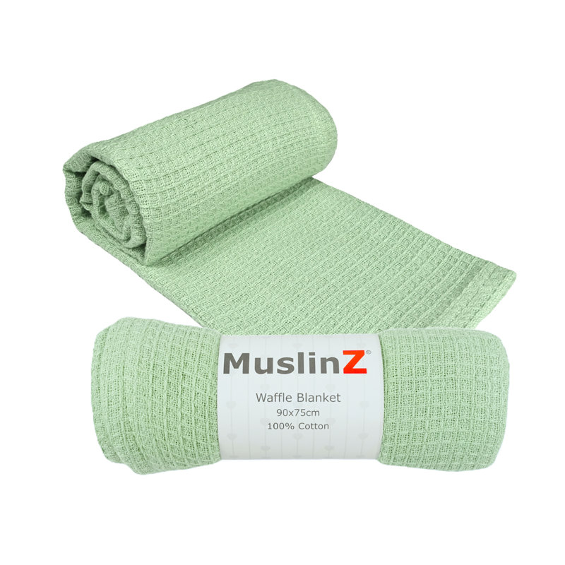 Cotton Receiving Blanket, Sage