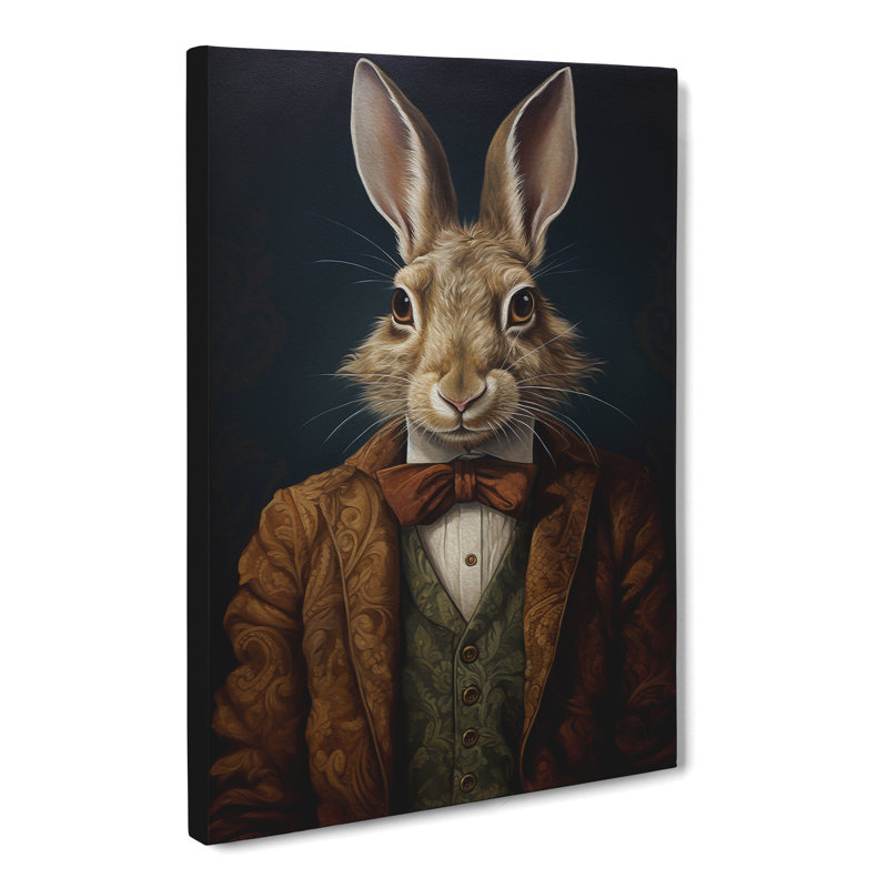 Hare Classicism Art No.2 - Wrapped Canvas, 76cm H x 50cm W x 3cm D
