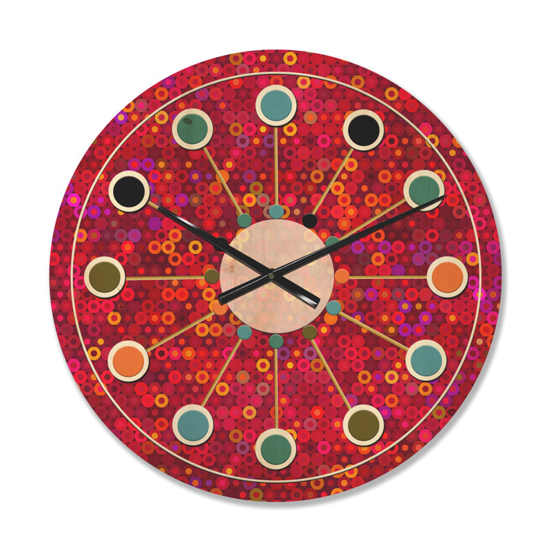 Horloge murale circulaire en bois III, Moyen