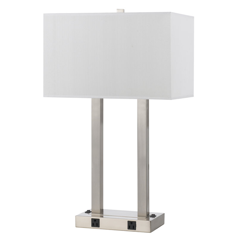 Lampe de table en acier brossé 17 po Casteau
