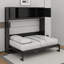 Lit escamotable double avec armoires de rangement