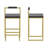 Modern Velvet Upholstered Counter Height Bar Stools With Footrest & Back(2PCS Sets)-872516587-872516591