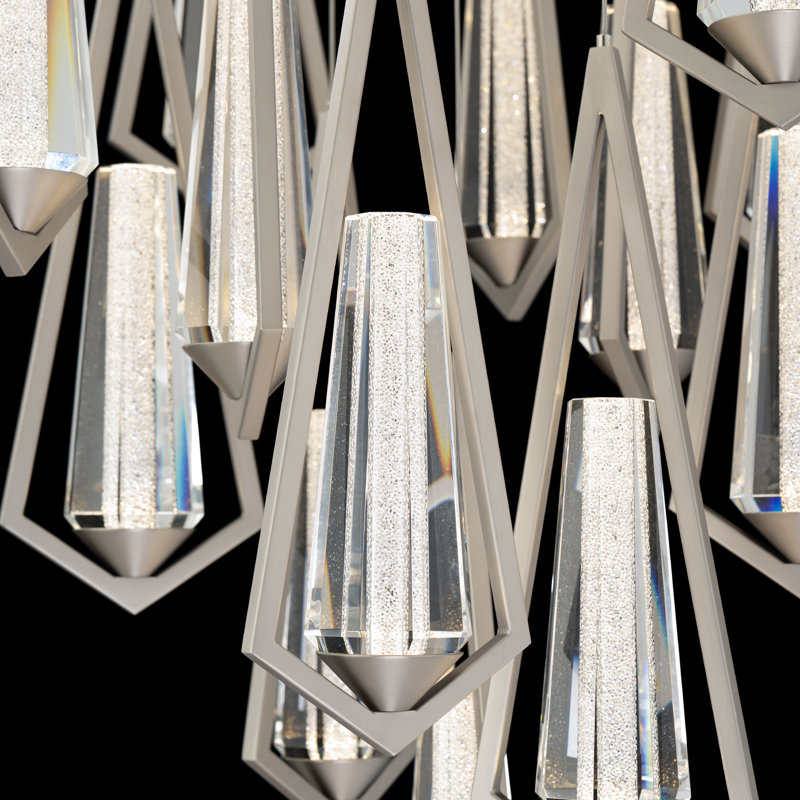 Devotion LED Pendant, 13 Lights,  18" H x 20" W x 20" D, Satin Nickel