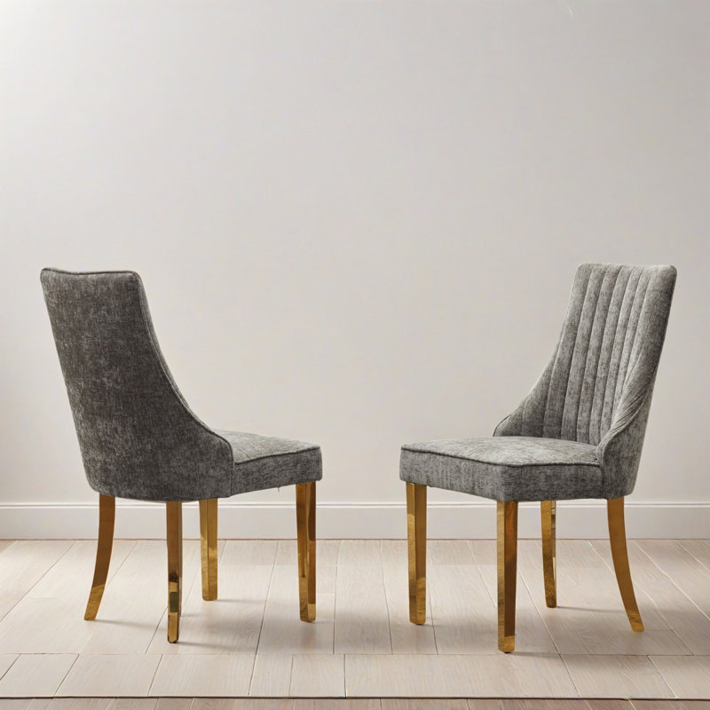 Chaise d'appoint Chenille, Gris clair