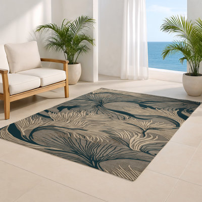 Tapis intérieur et extérieur gris Nature