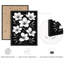 Impression murale encadrée florale noire et blanche, design botanique élégant pour une décoration chic-115706478-115706474