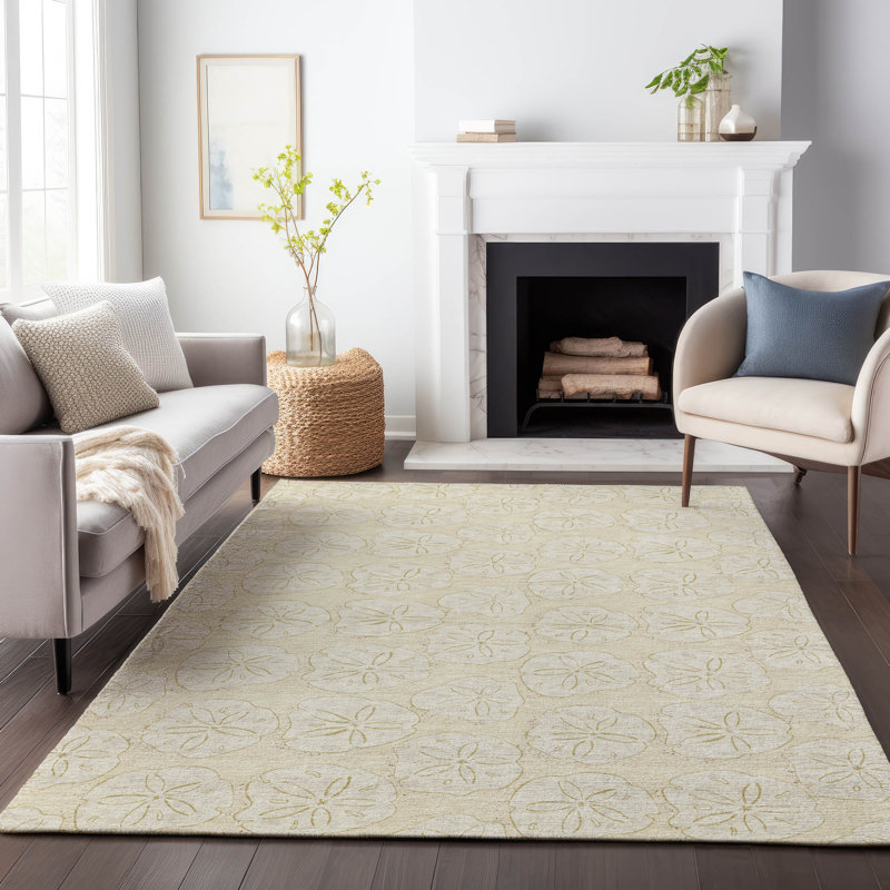 Premium Machine Washable Mayfield AMF189 Animal Print Rug, Sand, 3' x 5'
