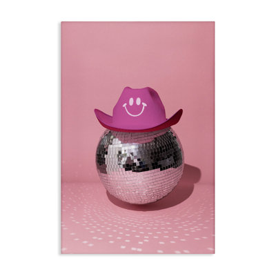 «Disco Ball with Cowboy Hat», art mural par Lish Creative