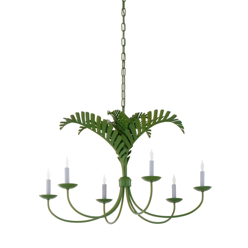 Royal 6 - Light Chandelier, Spring Green