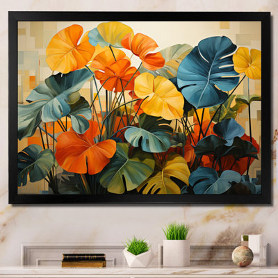 Orange orange, plantes tropicales II - plantes, art mural