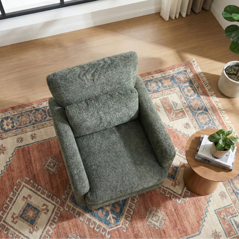 Fauteuil simple de style moderne, Vert