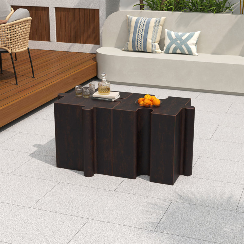 Table d'appoint casse-tête, table modulaire à bord concave MGO