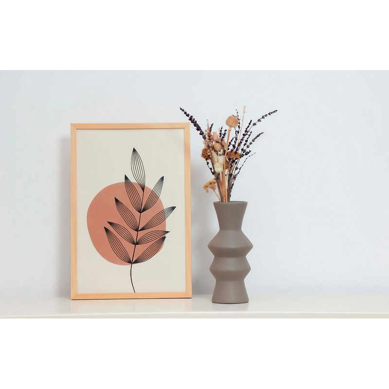 Craciuna Ceramic Table Vase, Mink, 29cm H x 11cm W x 11cm D