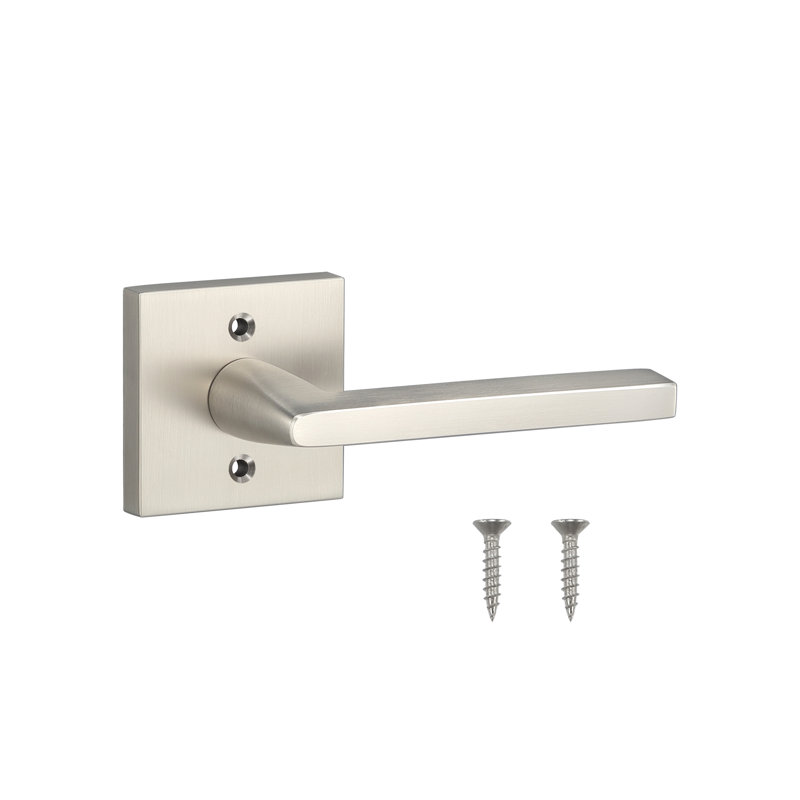 Fausse rosette carrée Escala, Nickel satiné