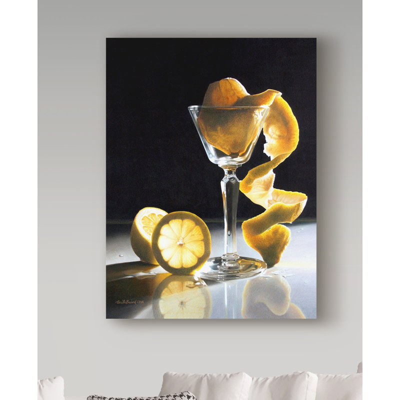 «Tw torsed citron» par Cecile Baird, reproduction sur toile, H 32 po x l 24 po x P 2 po