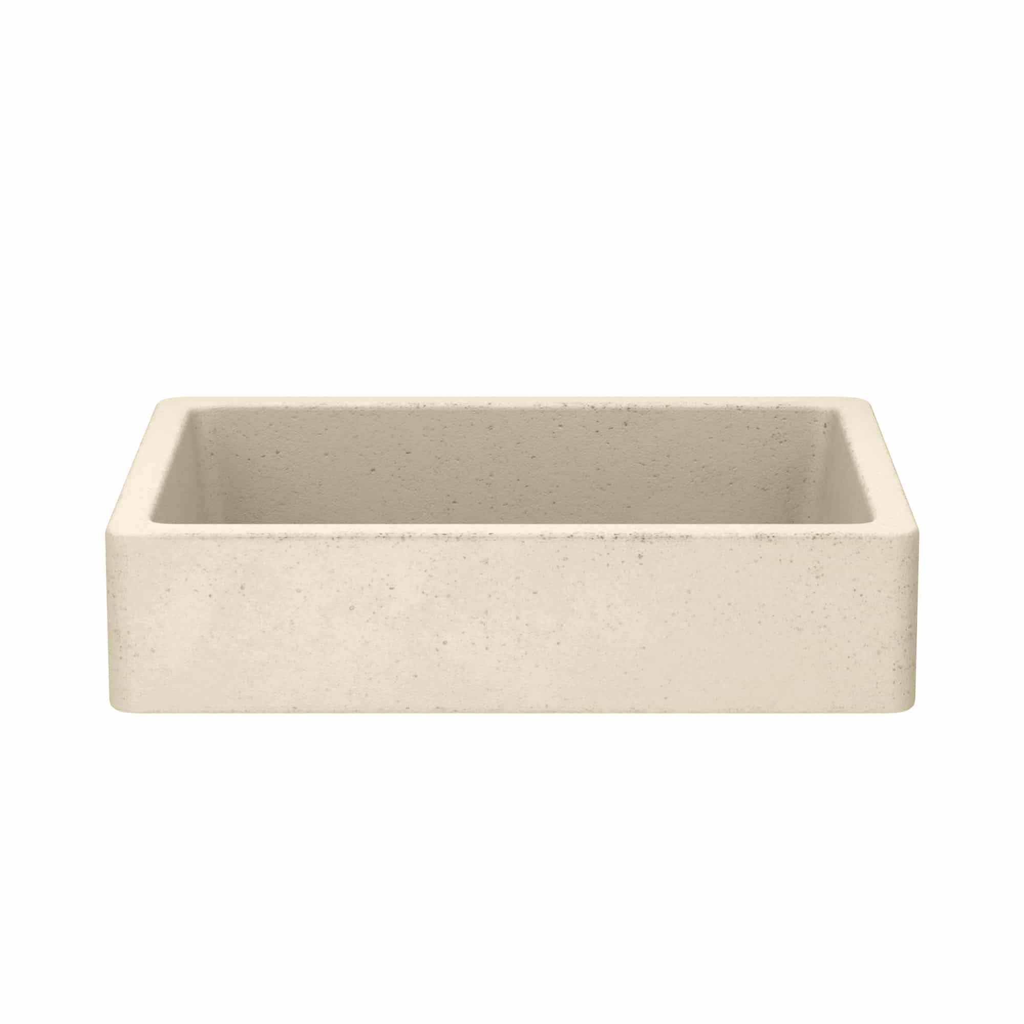 NativeStone Nipomo  Concrete Handmade Rectangular Dual-Mount Bathroom Sink, Sand